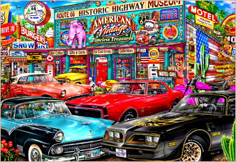 Historic Highway - painted in mixed media in 2024 by Michael Fishel