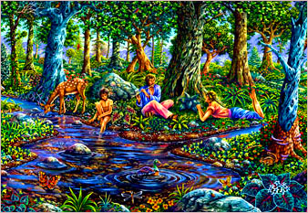 Interlude of Solitude - oil on canvas painted in 1978 by Michael Fishel
