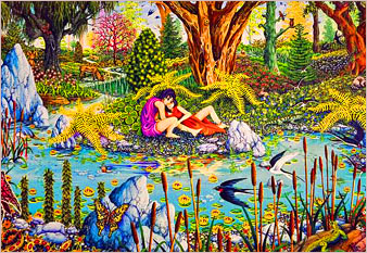 Love - oil on canvas painted in 1975 by Michael Fishel