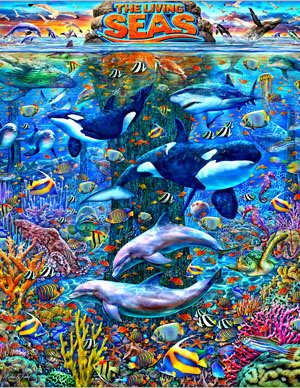 The living Seas - painted in mixed media in 2022 by Michael Fishel