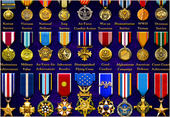 Medals of America - painted in mixed media in 2018 by Michael Fishel