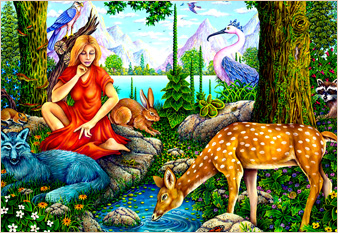 Mother Nature - oil on canvas painted in 1975 by Michael Fishel