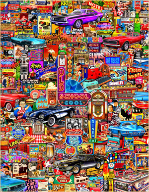Old School Cool - painted in mixed media in 2024 by Michael Fishel