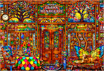 Glass Menagerie - painted in mixed media in 2024 by Michael Fishel