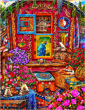Gypsy Soul - painted in mixed media in 2023 by Michael Fishel